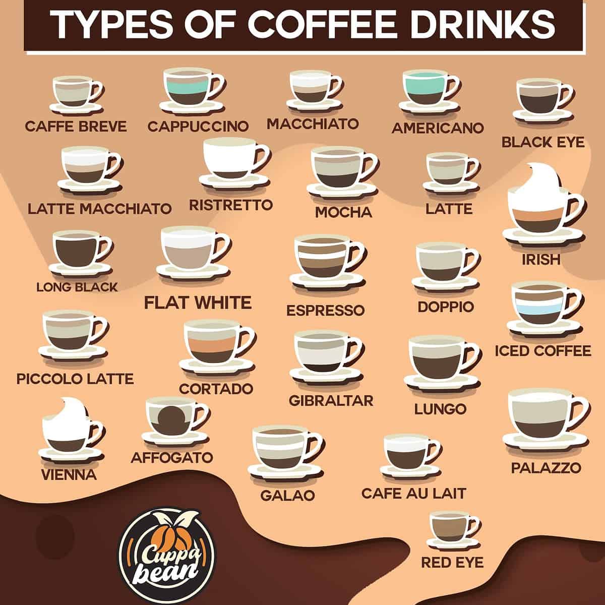 25 Different Types of Coffee Drinks, Explained (Infographic)