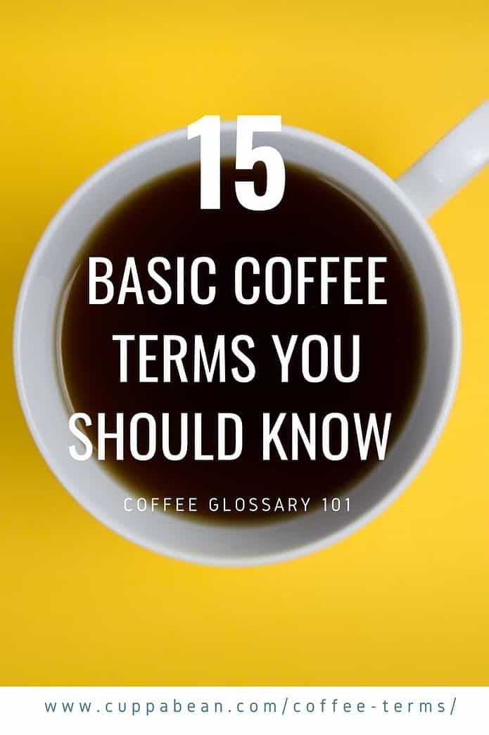 coffee glossary coffee terms